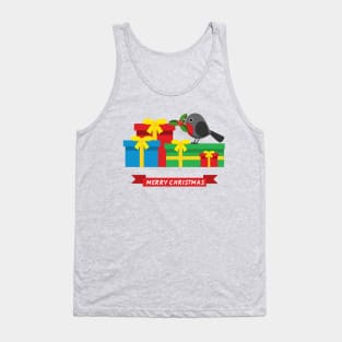 Cute Robin And The Four Colorful Gifts Tank Top